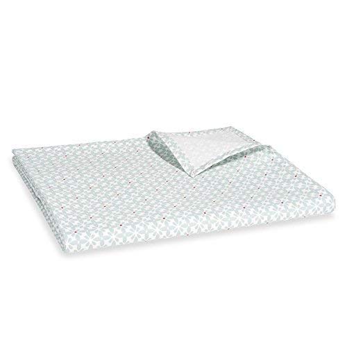 Mahaveer Cotton 100% Cotton Printed Tablecloths, Ideal Tablecloth for Parties,Holiday Dinner,Buffets Table Cloth Regular Home Use Washable Rectangle Table Cover (60" X 90",Silver Grey Flowers)