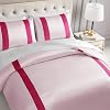 Juicy Couture Velvet Stripe on Satin Pink Twin/Twin XL Comforter Set - 2 Piece Luxury Bedding Ensemble