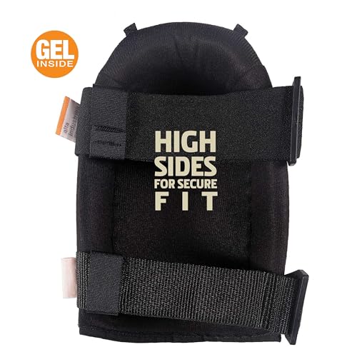 Image of ALTA 56203 AltaGUARD Gel Insert Knee Protector Pad, Black Cordura Nylon Fabric, AltaLOK Fastening, Hard Cap, Long, Black | Durable Cordura Nylon Cover, Dual strapping system or Neoprene single strap fastener, AltaLok Fastening