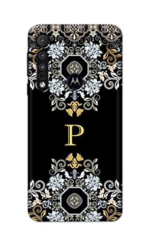 Image of Printed Hard Back Cover Case for Motorola One Macro Back Cover (Alphabet P) -1803