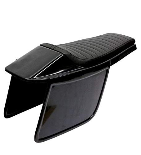 Asiento Flat Track F-Racer negro con base reforzada y acabado premium