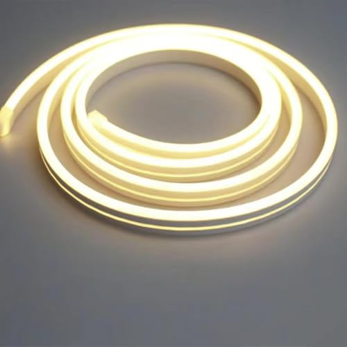 Image of LED Neon Strip Lights, 2M USB LED Strip Lights, 12V Neon Rope, Warm Yellow, Cuttable & Bendable, Waterproof Silicon, Indoor /Outdoor Decor, Mood Lighting