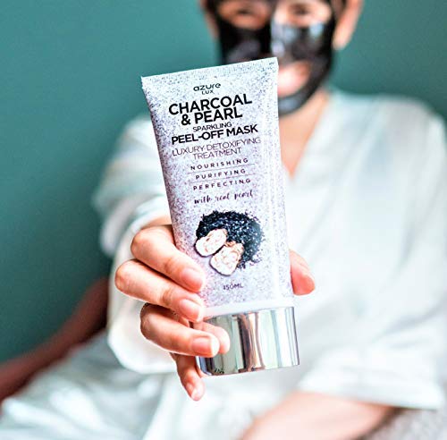 AZURE Charcoal & Pearl Luxury Anti Aging Peel Off Face Mask- Moisturizing & Purifying - Removes Blackheads, Dirt & Oils - With Hyaluronic Acid & Collagen - Skin Care Made in Korea - 150mL 3 AZURE Charcoal & Pearl Luxury Anti Aging Peel Off Face Mask- Moisturizing & Purifying - Removes Blackheads, Dirt & Oils - With Hyaluronic Acid & Collagen - Skin Care Made in Korea - 150mL