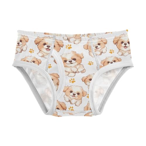 Puppy Footprints Boys' Underwear 100% Cotton Boys' Briefs Soft Toddler Underwear - Main Image