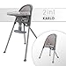 Engel & Storch 2in1 Babyhochstuhl KARLO Kinderhochstuhl Babystuhl Kinder Hochstuhl Essstuhl Kombihochstuhl - in der Farbe Grau