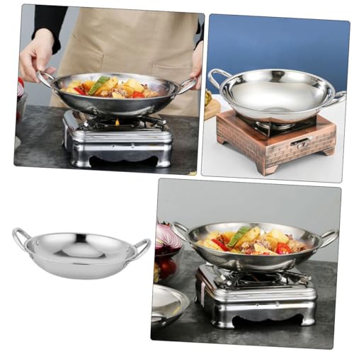 Wok de acero inoxidable con doble asa y superficie antiadherente miniatura 5