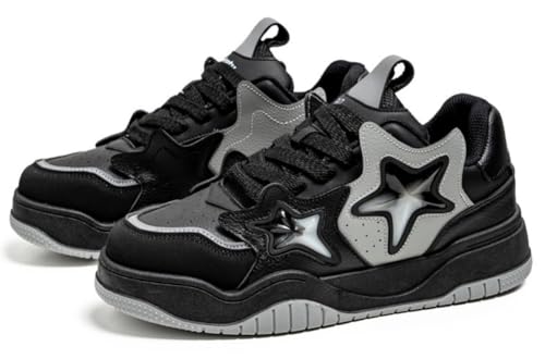 Men's Chunky Sneakers Y2K Retro Star Shoes Walking Sneakers for Men Casual Walking Shoes Size 7-9.52