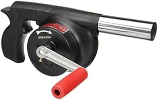 Jcevium Cucinare all'aria aperta BBQ Fan Air Frelaese per barbecue barbecue fuoco Bellows Hand Crank Tool per Picnic Campeggio Accessori