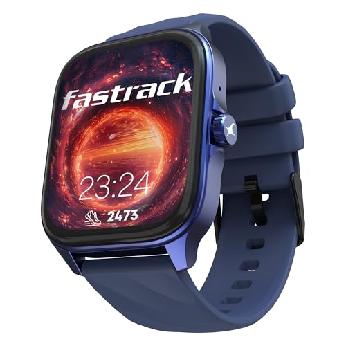 Image of Fastrack Astor FS1 Pro Smart Watch, 1.97 inch AMOLED Display, Bluetooth Calling, 100+ Sports Modes, SpO2 & Heart Rate Monitoring, Women's Health, IP68, Up to 5 Days Battery, Functional Crown (Blue)