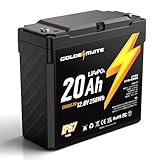 GOLDENMATE 12.8V 20Ah LiFePO4バッテリー リン酸鉄リチウムイオンバッテリー IP67防水 256Wh BMS内蔵 5000以上のサイクル 小型&軽量 高性能 電動車椅子 車中泊 サブバッテリー 非常用電源 ソーラー発電システム CRIUS20