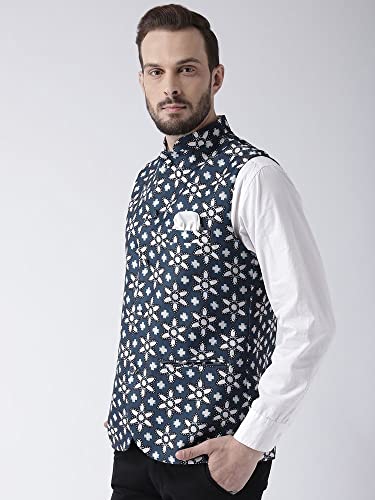 Image of hangup Men's Waistcoat (42A Printed Nehru 44 Multicoloured 44)