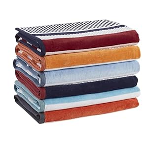   Superior-Oversized-2-Piece-Beach-Towel-Set-Quick-Drying-Cotton-Beach-Towels-Aqualis-Striped-Summer-Towel-for-Beach-Pool-and-Jacuzzi-Swim-Towel-for-Kids-and-Adults-34-x-64-Aero-Blue