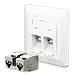 LEENUE 1 x 2-Port CAT 7 Netzwerkdose Unterputz + 2 x CAT 7 Keystone...