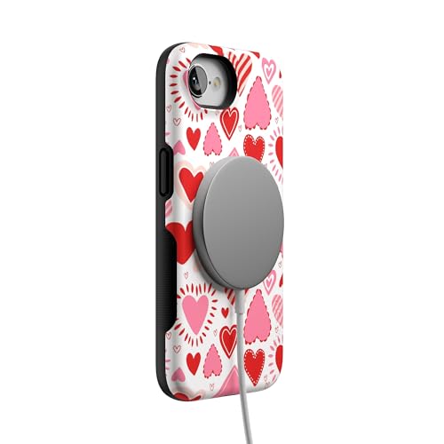 Casely iPhone 16e Case | Love Struck | Pink Heart Stickers | Compatible with MagSafe | Bold Protective Design