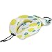 QMIN Oreiller de Voyage en Mousse à mémoire de Forme Motif Fruits tropicaux et Ananas Coussin de Nuque Ergonomique en Forme de U Kit de Voyage pour Longs trajets en Avion, Voiture, Train