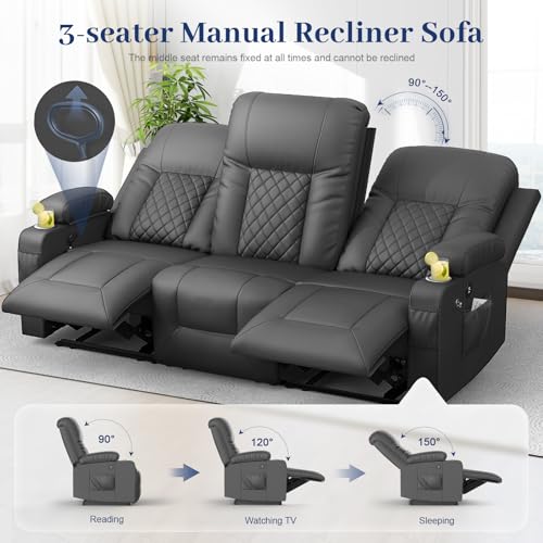Luxury leather sofa set