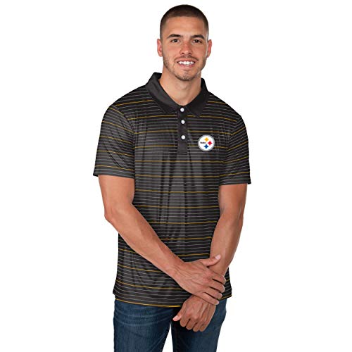 FOCO Men's NFL Team Logo Polo Short Sleeve Polyester Shirt