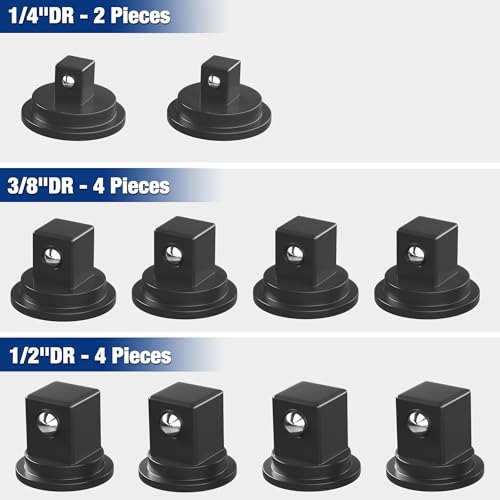 Image of WORKPRO 10-Piece Socket Clips Set, 1 /4 inch, 3 /8 inch, 1 /2 inch Drive for WORKPRO Magnetic Socket Organizer Rails