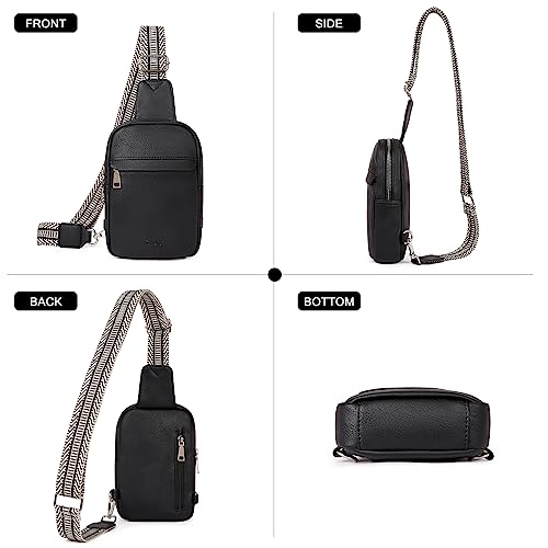 Image of CLUCI Small Sling Bag for Women Vegan Leather Crossbody Chest Bags Trendy, Women's Fanny Pack