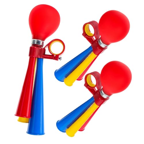 KICHOUSE 3Pcs Bike Horn Horns for Mountain and Road Bikes Easy Install Handlebar Safety Accessory for Teenagers and Adults Alert Sound