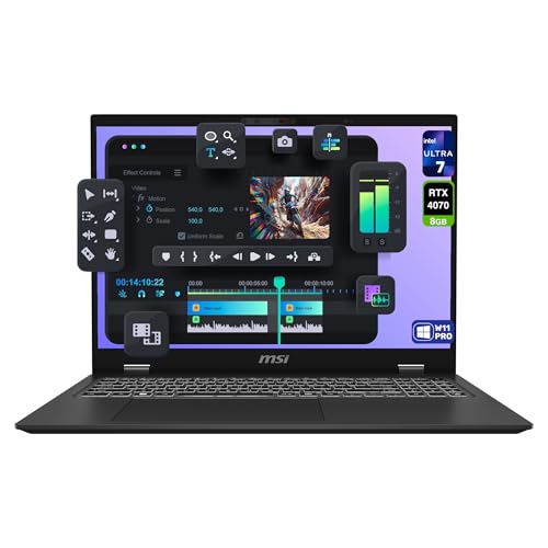 msi Prestige 16AI Studio Laptop, Intel Ultra...