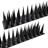 KOKMEYA Bird Spikes,Black,6 Pack Bird deterrents for Outside,Keep Raccoon Squirrel Pigeon Away,Fence Spike for Garden Patio