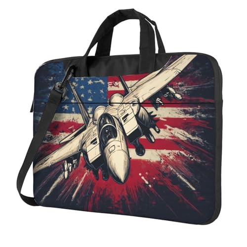 Maletín impermeable para laptop de 14 pulgadas con bandera americana miniatura 1