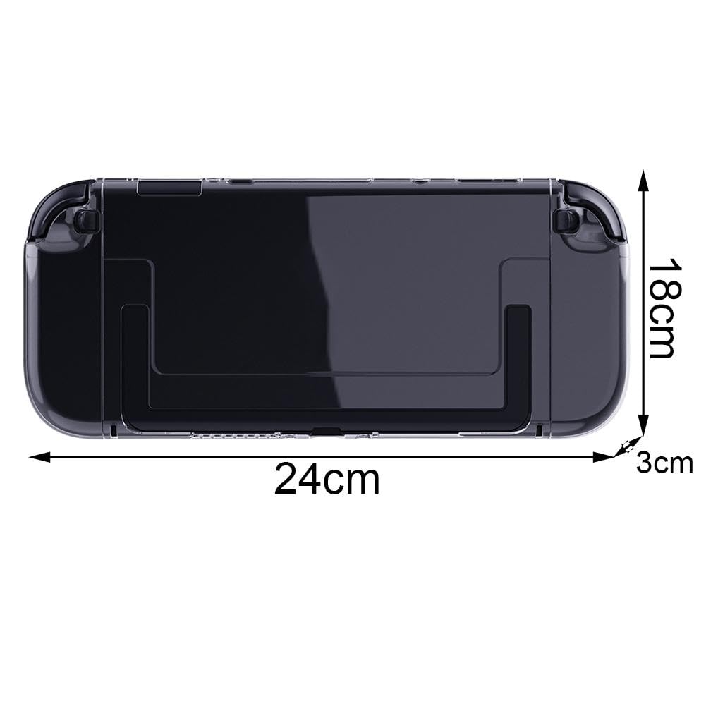 Custodia protettiva rimovibile per Switch2 con manici staccabili - PC+TPU doppio materiale, design trasparente, 1,5 m testato contro le cadute