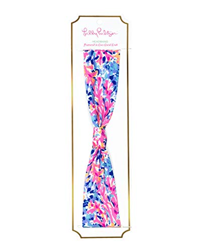 Lilly Pulitzer Girls Headband, Coco Coral Crab, 0 M US Infant