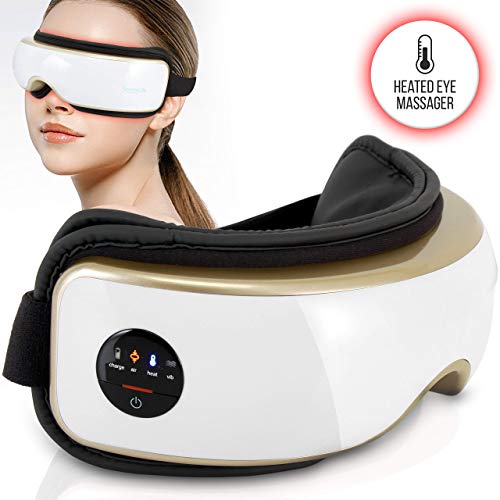 Heated Therapy Electric Eye Massager - Wireless Temple and Eye Massager Tool