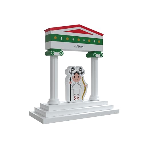 SYRAKOUS Tempel der Artemis, Holzspiel, lehrreich, magnetisch, zum Zusammenbauen, für Mädchen und Kinder ab 3 Jahren, Göttin der Jagd und des Mondes, Schwester von Apollo