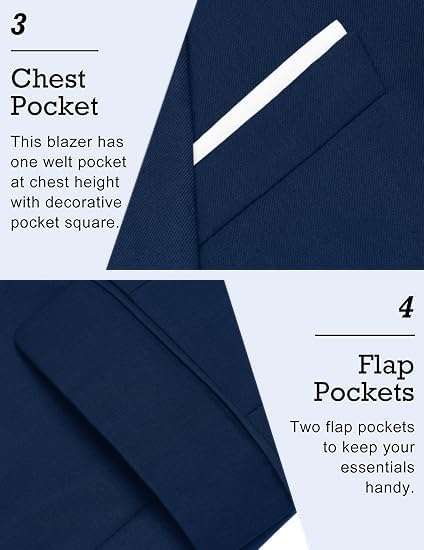 COOFANDY Men's Slim Fit Casual Blazers Lightweight Sport Coats One Button Suit Jackets - Image 6