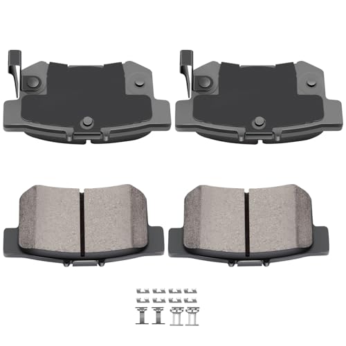 Image of AUTOMUTO D537 Ceramic Brake Pads Kits, Rear(R+L) 4pcs Brake Pads Set Fit For 1997-1999 For Acura CL, 2002-2015 For Honda Civic Si,2011-2014 For Honda CR-Z