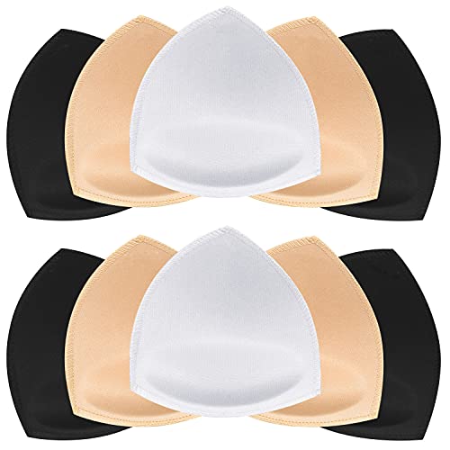 Women's Triangle Bra Pads Inserts Removable Push Up Sports Bra Cups Replacements For Bikini Top Swimsuit