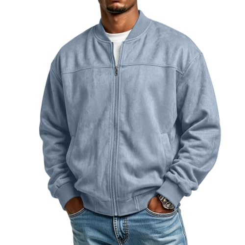Mens Lightweight Jacket Zip Up Business Casual Bomber Jacket with Pockets - image 6