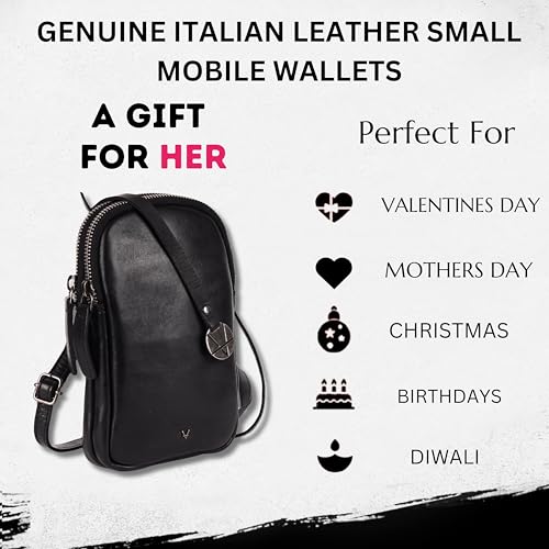 Genuine Italian Leather Small Leather Crossbody Bags For Women Cell Phone Purse, Trendy Casual Detachable Strap4