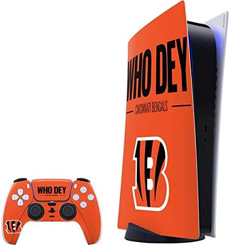 Skinit Decal Gaming Skin Compatible with PS5 Digital Edition Bundle - Officially Licensed NFL Cincinnati Bengals Large Logo Design