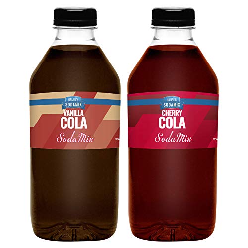 Ralph's 32oz (Quart) TWO Pack Sparkling Water Soda Maker Flavor Syrup Cherry Cola Vanilla