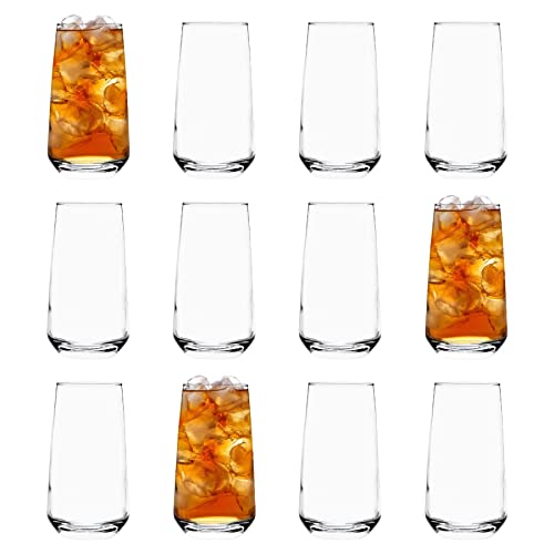 LAV 12x Clair 480ml Lal Verres Highball - Grand Verre Eau Gin Jus Cocktail Buvant Ensemble de Gobelets en Verre
