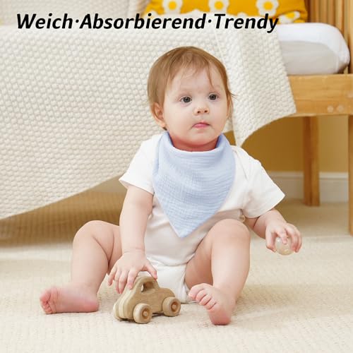 Kewlife gift Lätzchen Baby Musselin Dreieckstuch Baby Halstuch Verstellbare für Junge und Mädchen