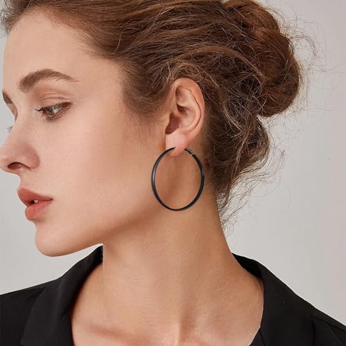 Image of Gacimy Gold Hoop Earrings for Women with 925 Sterling Silver Post