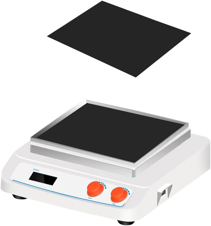 Reciprocal Shaker Lab Decolorization Shaker Laboratory Cell Culture Instrument with Gill Pad Amplitude 8mm Speed Range 50-400rpm DC Brushless Motor LCD Speed Display