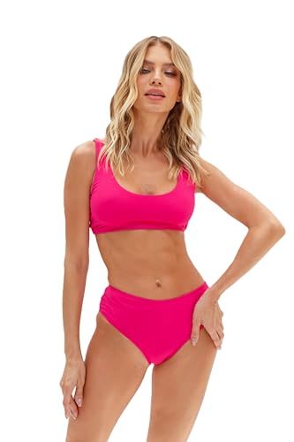 Women's High Waisted Scoop Neck Bikini Set