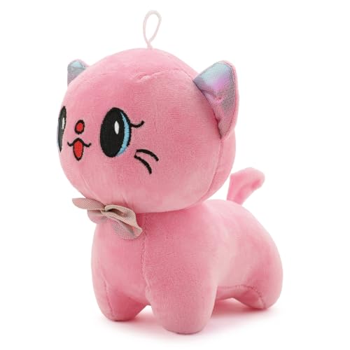 Image of Pink Bow Cat Soft Toy for Kids Stuffed Soft Toy with Cute Hug-Friendly Plush for Babies, Toddlers & Children Safe, Lightweight & Easy to Clean (22CM)