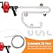 35 FT Drain Snake 2.0 with Double Mode, 10-In-1 Drain Auger for Sink and Drain Unblocking, Plumbing Snake for Real DYIs (Frosted Red)