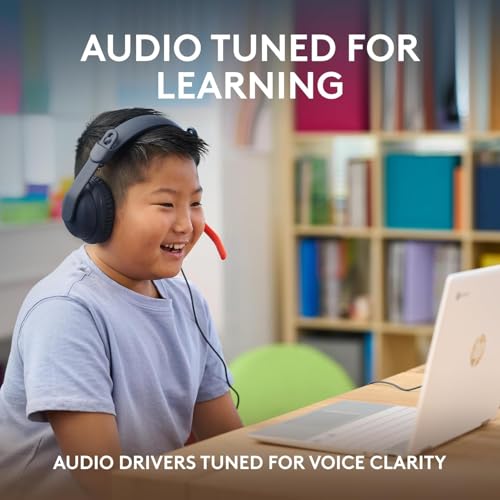 Image of Logitech Zone Learn Over-Ear Wired Headsets for Learners, Comfortable and Adjustable fit for Kids, Replaceable Accessories, Mic, USB-A for Windows /macOS /iPadOS /Android /Mobile