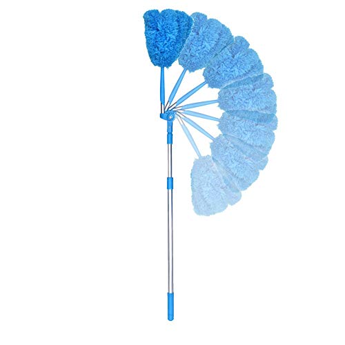 Houseables Cobweb Duster, Floor-to-Ceiling Pole, 47” - 91”, Microfiber Feather, Long Handle, Telescopic