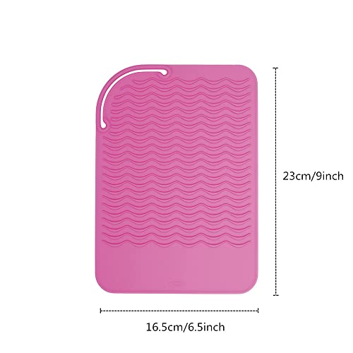 4 Pieces Heat Resistant Straightener Pad Travel Silicone Heat Resistant Mat For Flat Iron, Curling Iron,Hair Straightener,Hair Curling Wands,Hot Hair Tools #TOP1