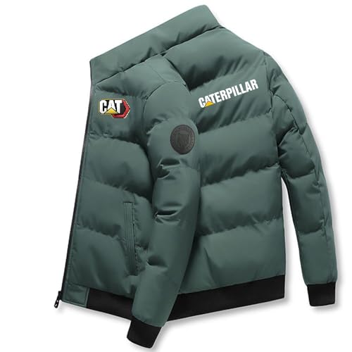 Myzter Chaqueta Acolchada Hombre Cater-pilla.r, Cremallera Bolsillos Plumiferos, Hombre Chaquetas Invierno De Montaña(Green,M)