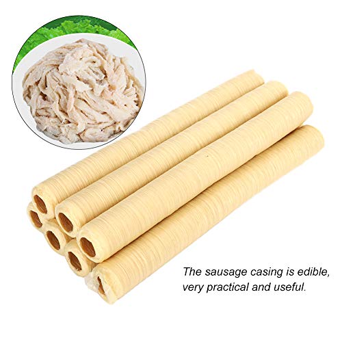 Luqeeg 35Pcs Edible Sausage Casing, Collagen Casing For Sausage Making, Dry Sausage Casing For Flavorous Homemade Sausages Ham, Sausage Maker Tool For Home, 14M/45.9Ft Diameter 20Mm #TOP4
